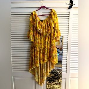 Eloquii high low dress in yellow